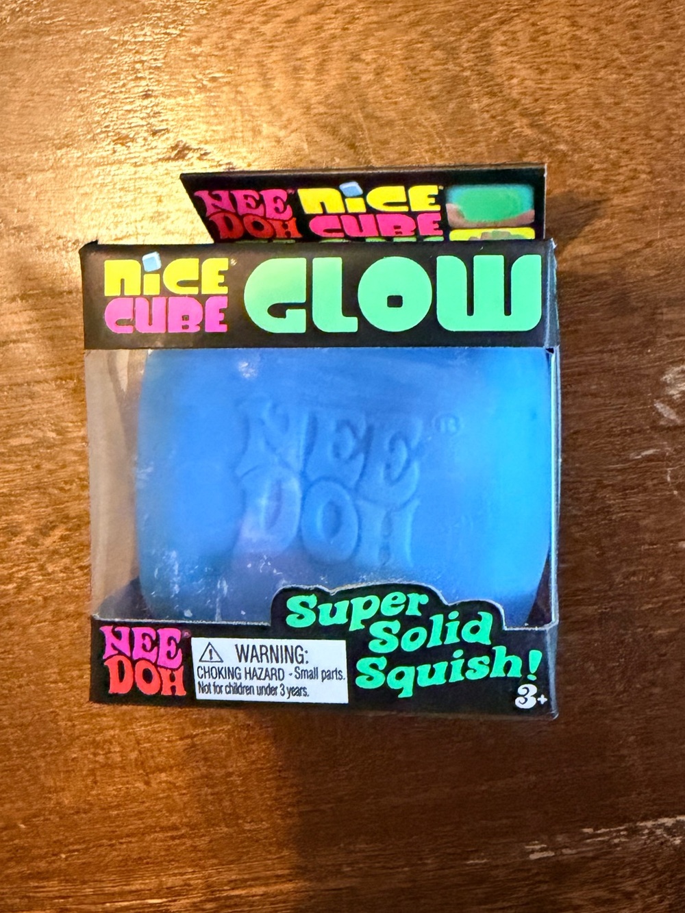 Needoh Nice Cube Glow - Blue Super Solid Squish